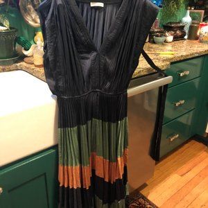 ulla johnson Maysha Striped Pleated Handkerchief Dress